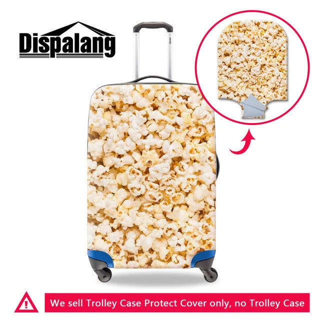 3D Chocolate, Fast Food, Treats, Cakes Luggage Cover custom design dustproof elastic luggage protective Baggage cover Suitcase Cover