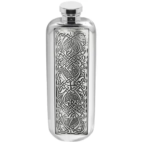 3oz Slimline Pewter Hip Flask with Intricate Celtic Design