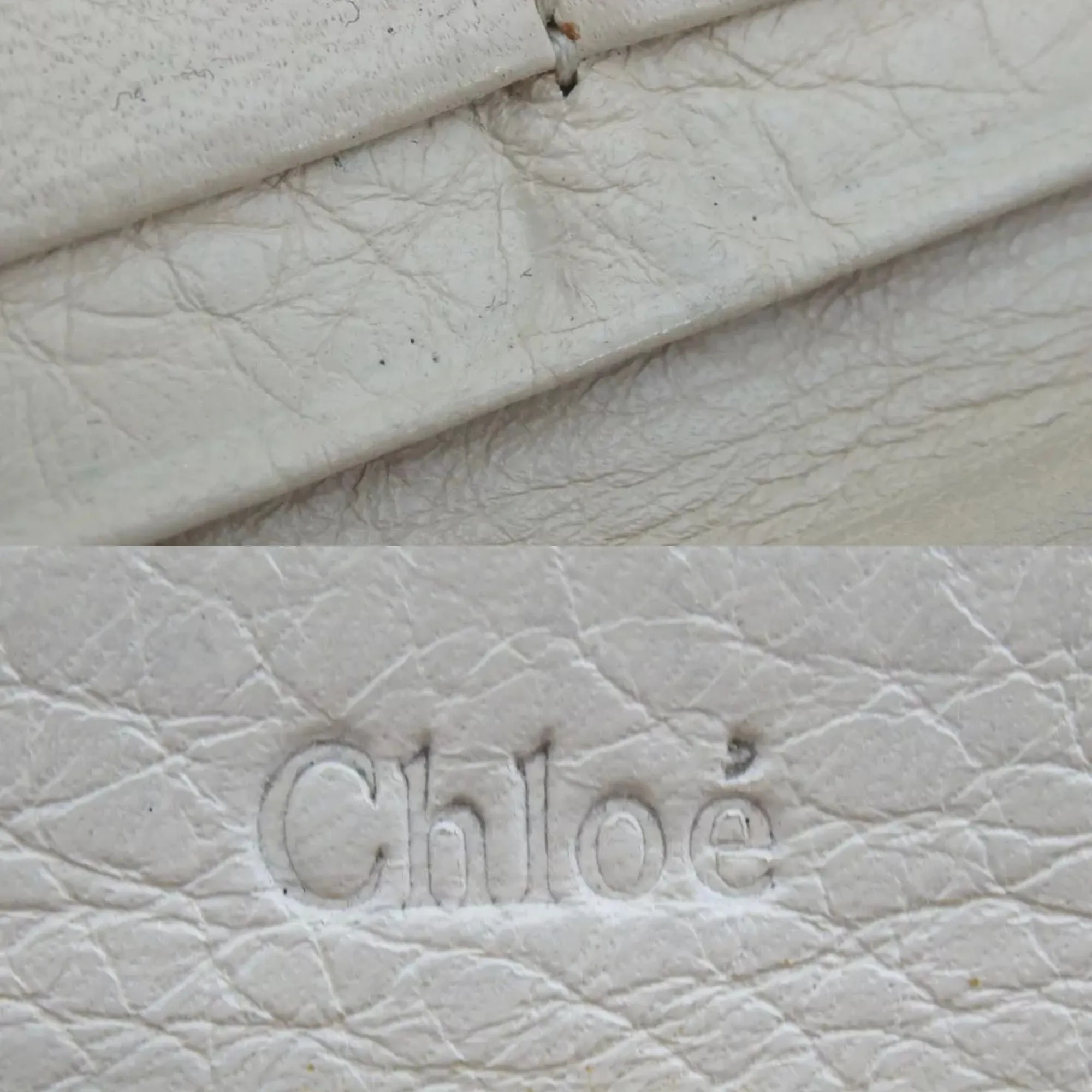 413154AZ (L1) Chloe Wallet Long Beige Leather