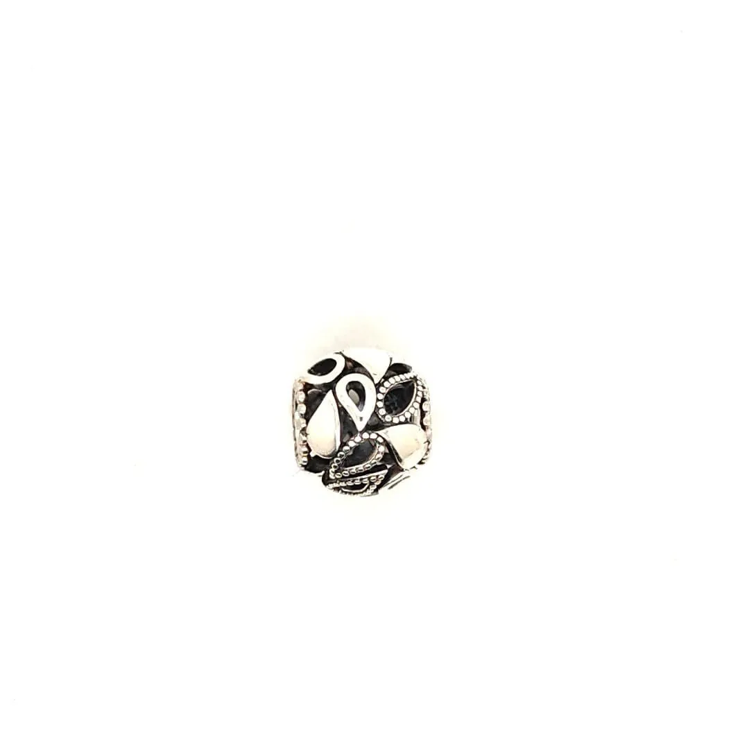 925 Pandora Leaf Openwork Charm Preowned