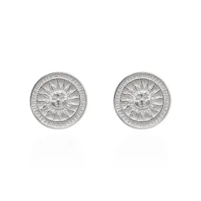 Aelia Sun Coin Studs | 925 Sterling Silver