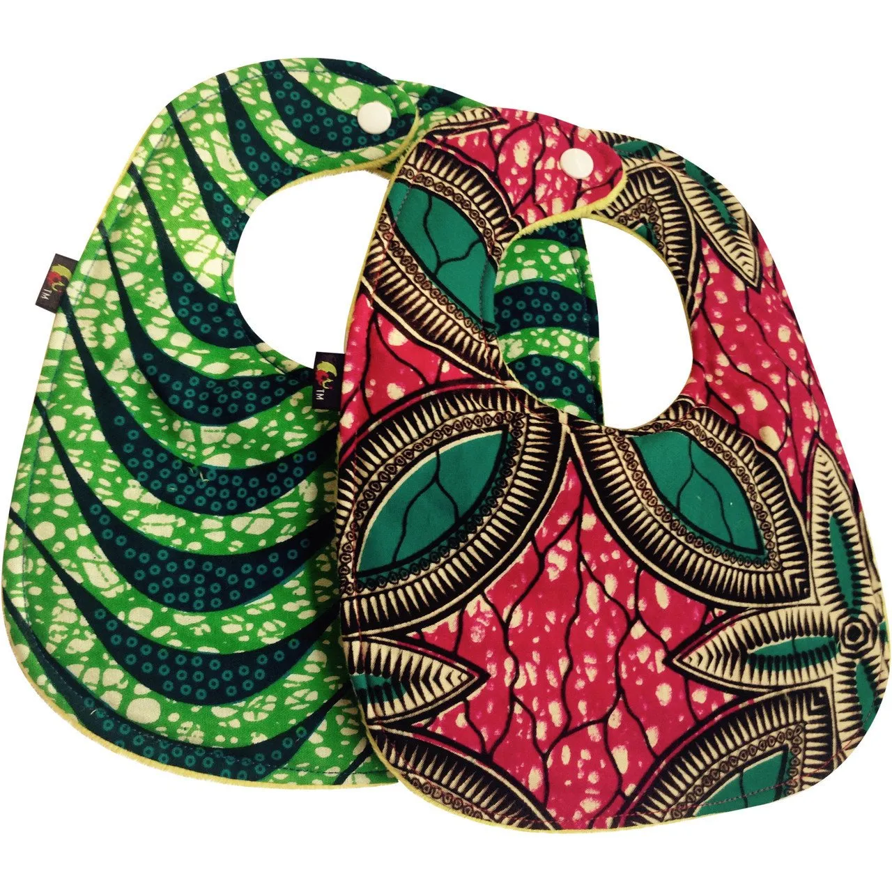 Afua African Print Baby Bib Set