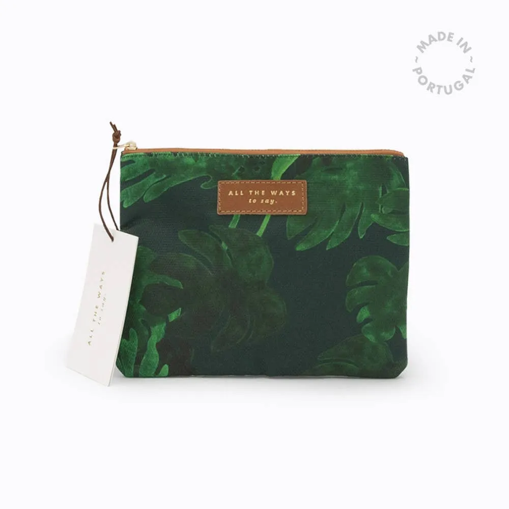 All The Ways To Say: Monstera Pattern Clutch bag