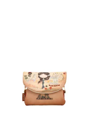 Anekke Peace & Love Small Coin Wallet, Camel