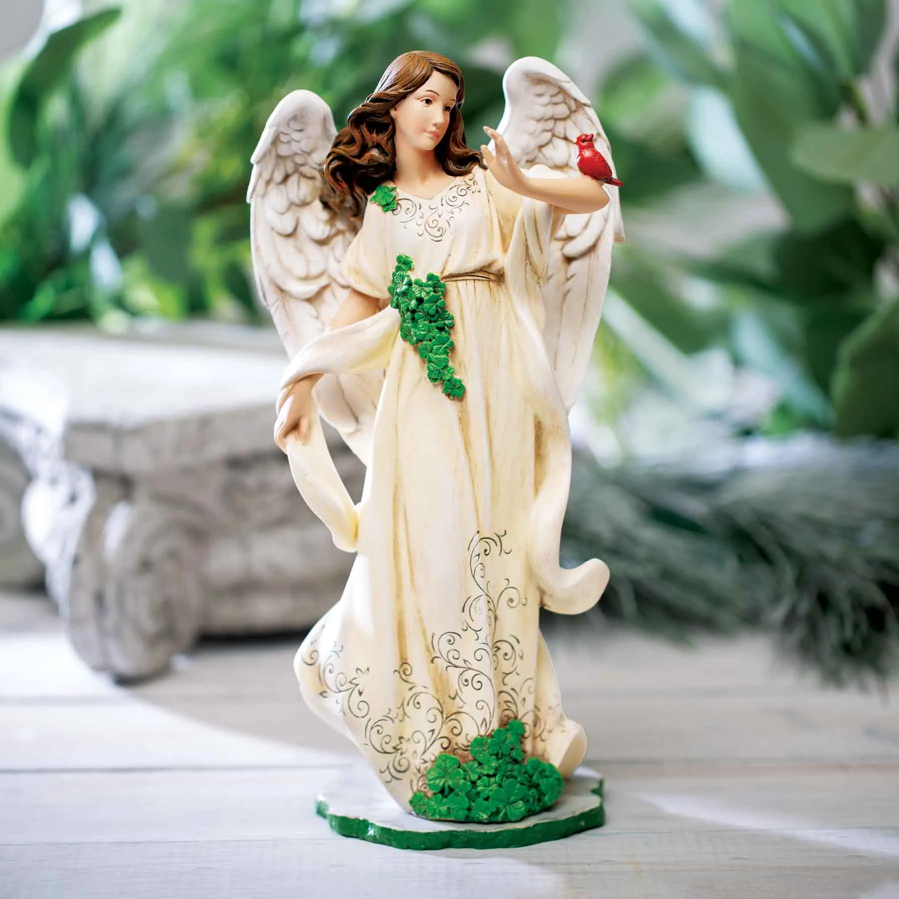 Angel with Shamrocks Statue