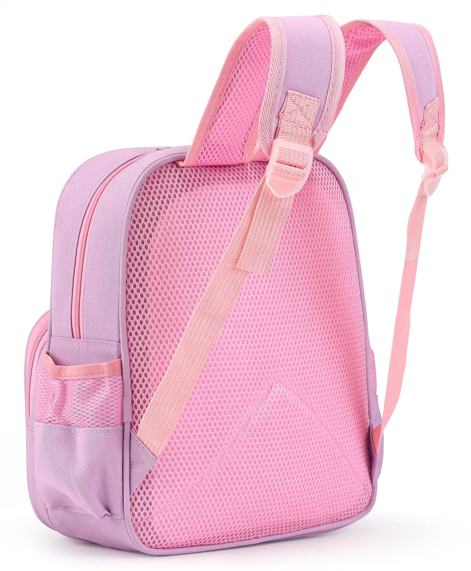 Aqua Print Double Pocket Backpack - Purple