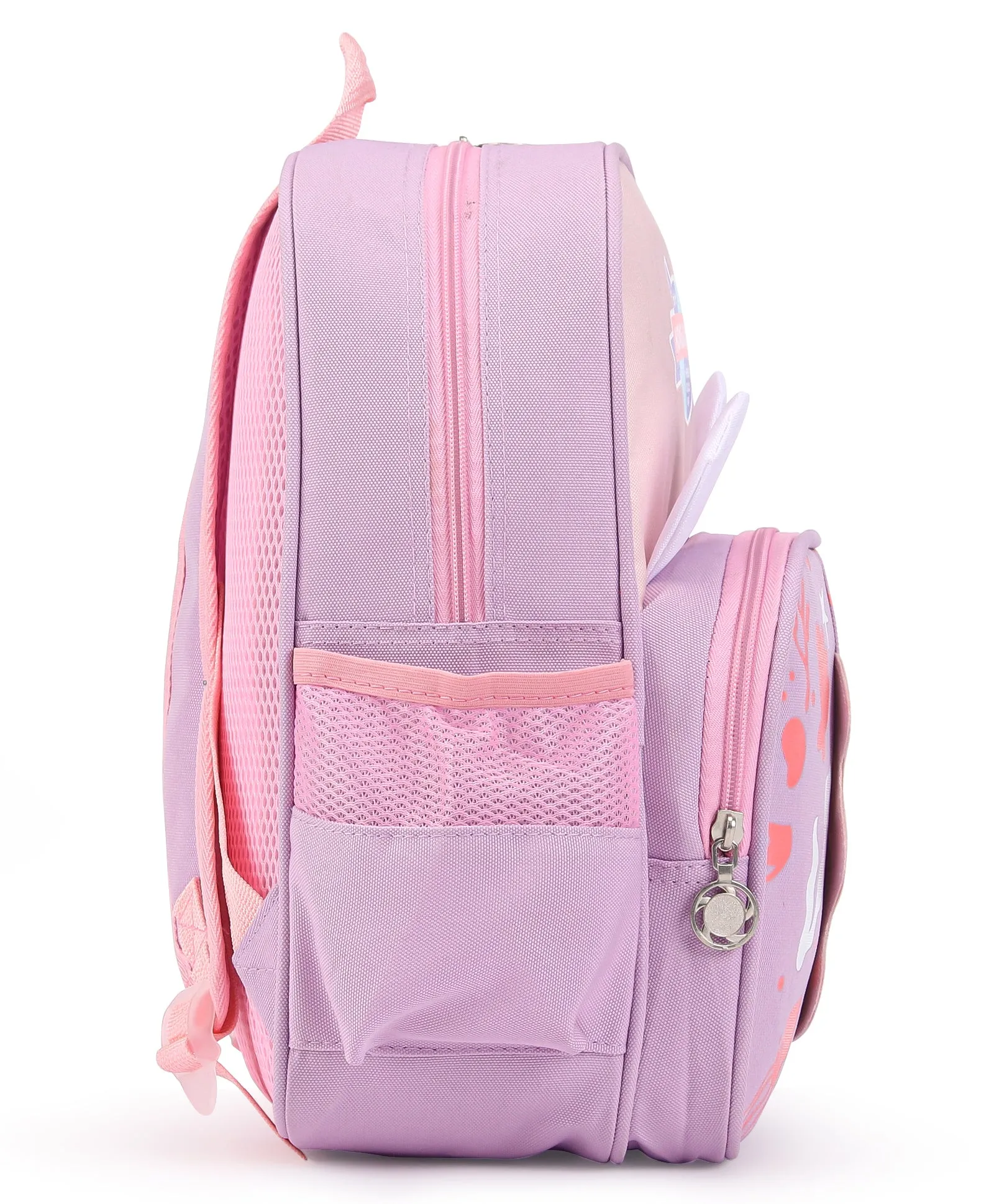 Aqua Print Double Pocket Backpack - Purple