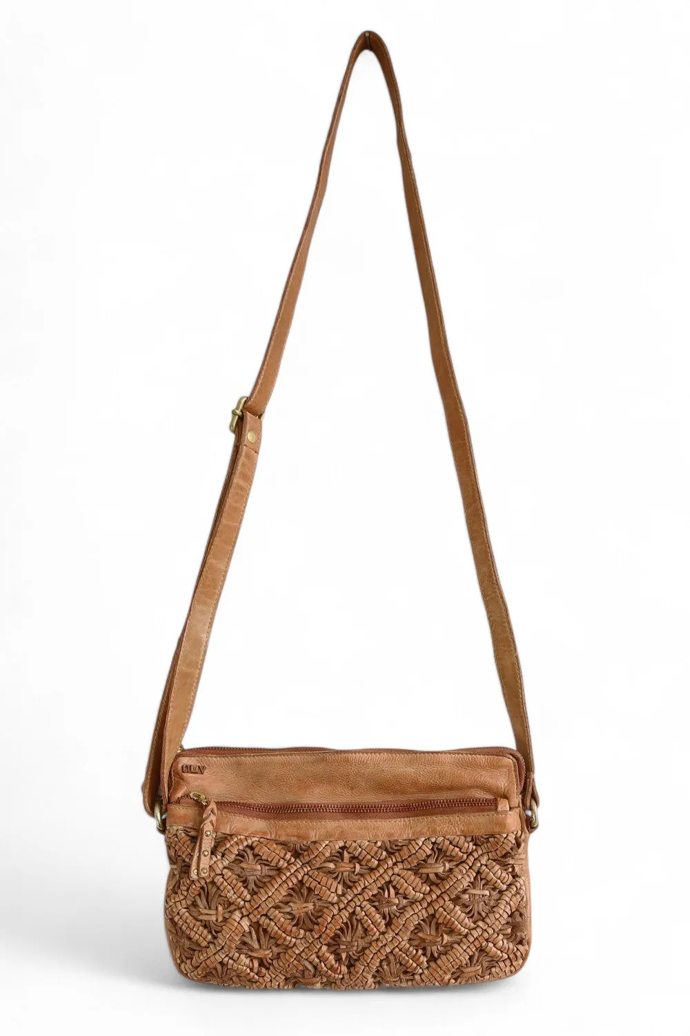 ART N' VINTAGE MILEN CROSSBODY BAG HONEY WEAVE