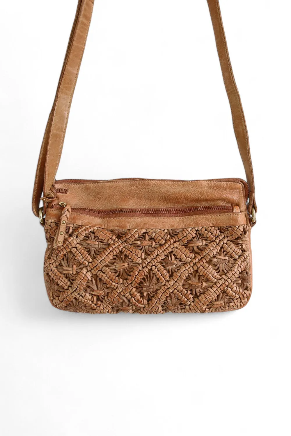 ART N' VINTAGE MILEN CROSSBODY BAG HONEY WEAVE