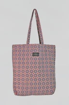 Artisanal Canvas Tote Bag in Dahlia