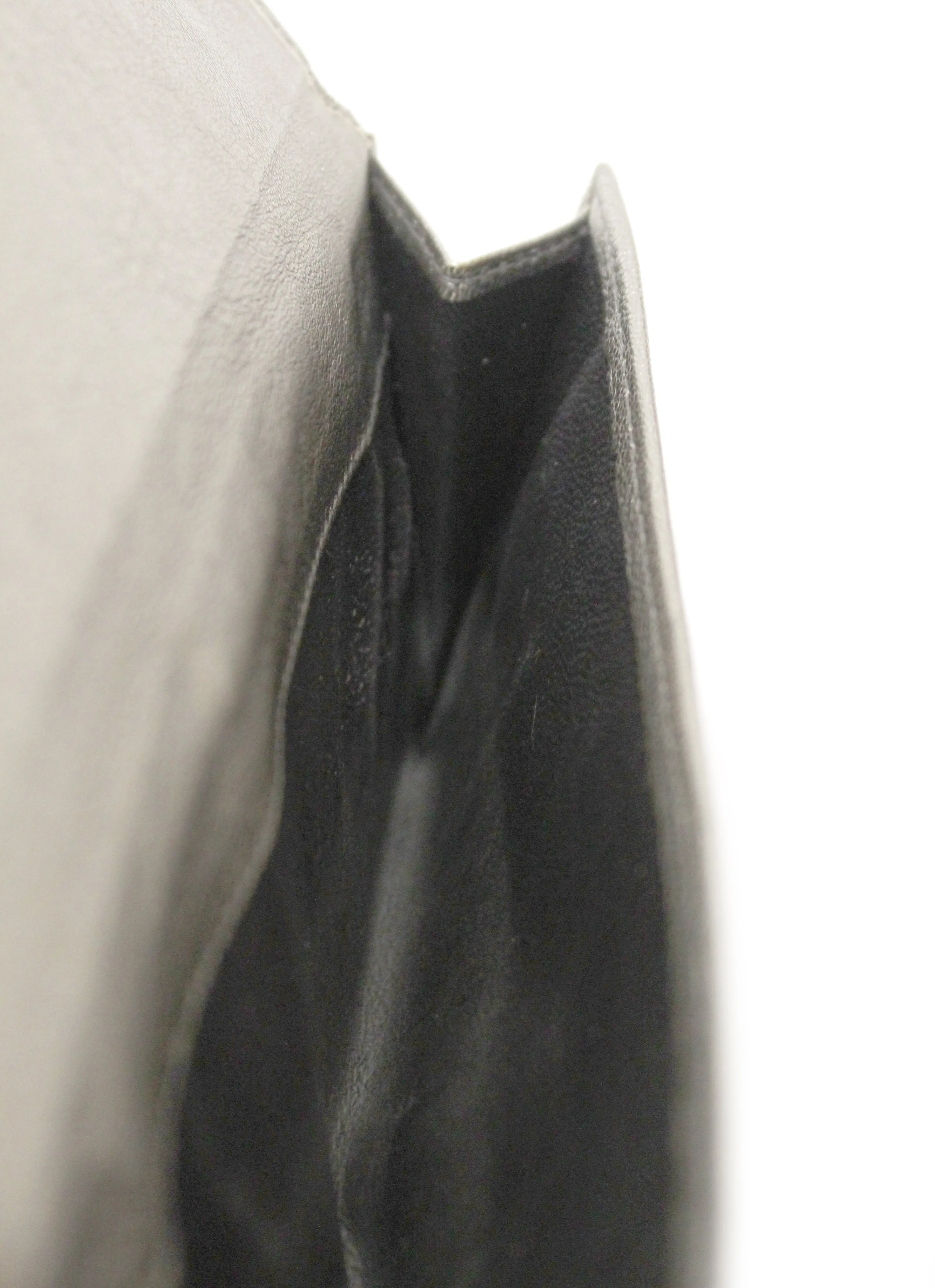 Authentic Yves Saint Laurent Metallic Silver Classic Long Wallet