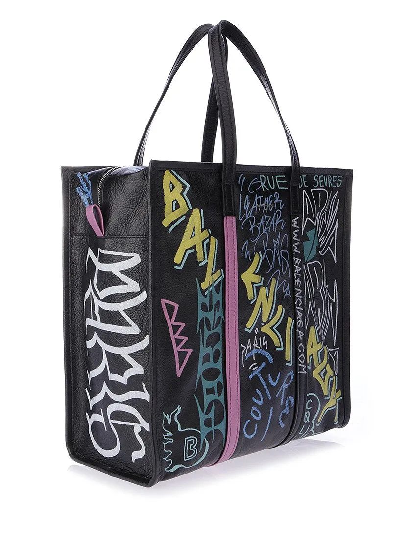 Balenciaga Graffiti Bazar Shopping Tote Bag