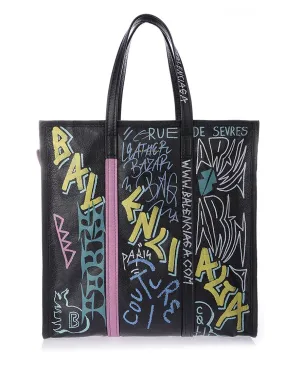 Balenciaga Graffiti Bazar Shopping Tote Bag