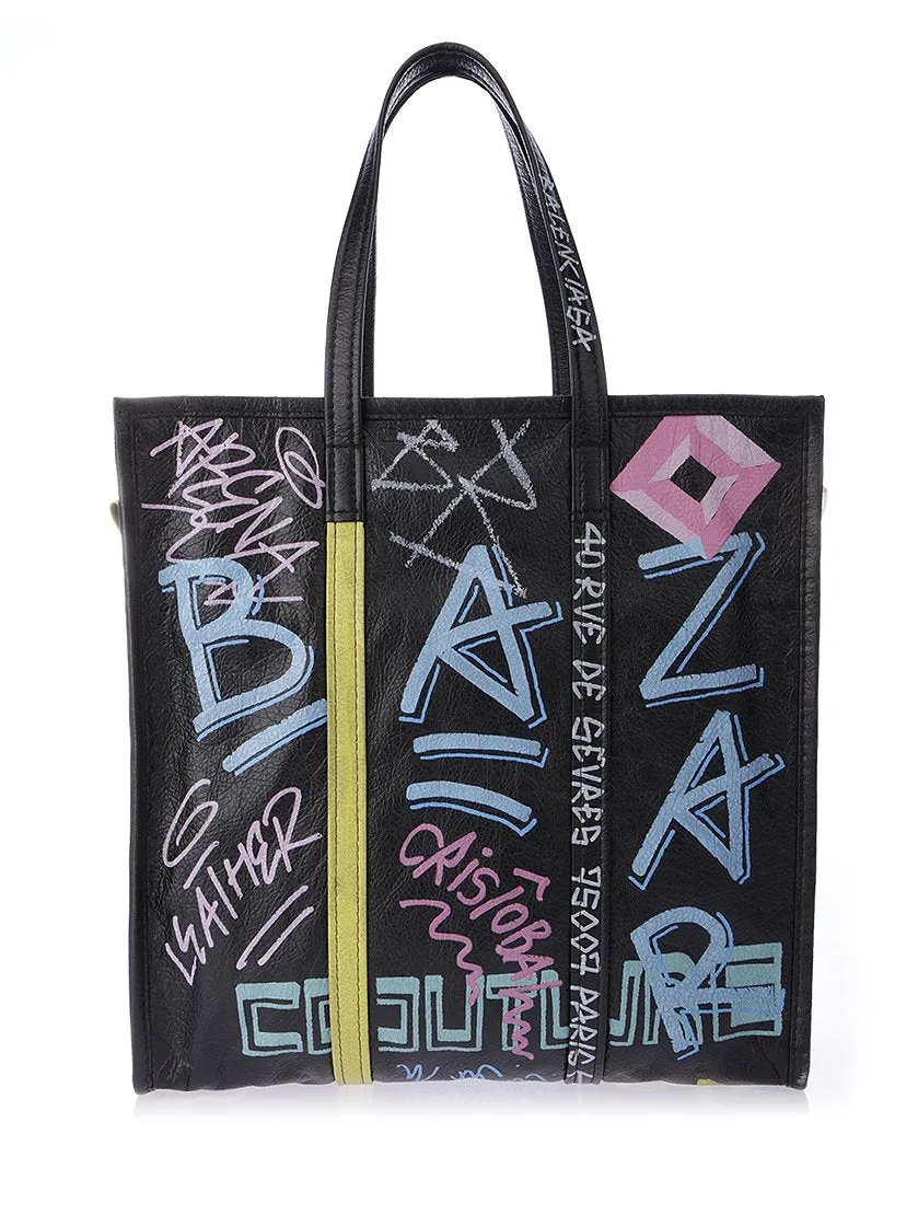 Balenciaga Graffiti Bazar Shopping Tote Bag