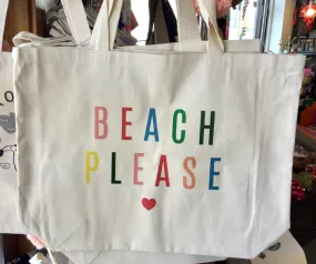 Beach Please Graphic Tote - Includes free delivery on Oahu!
