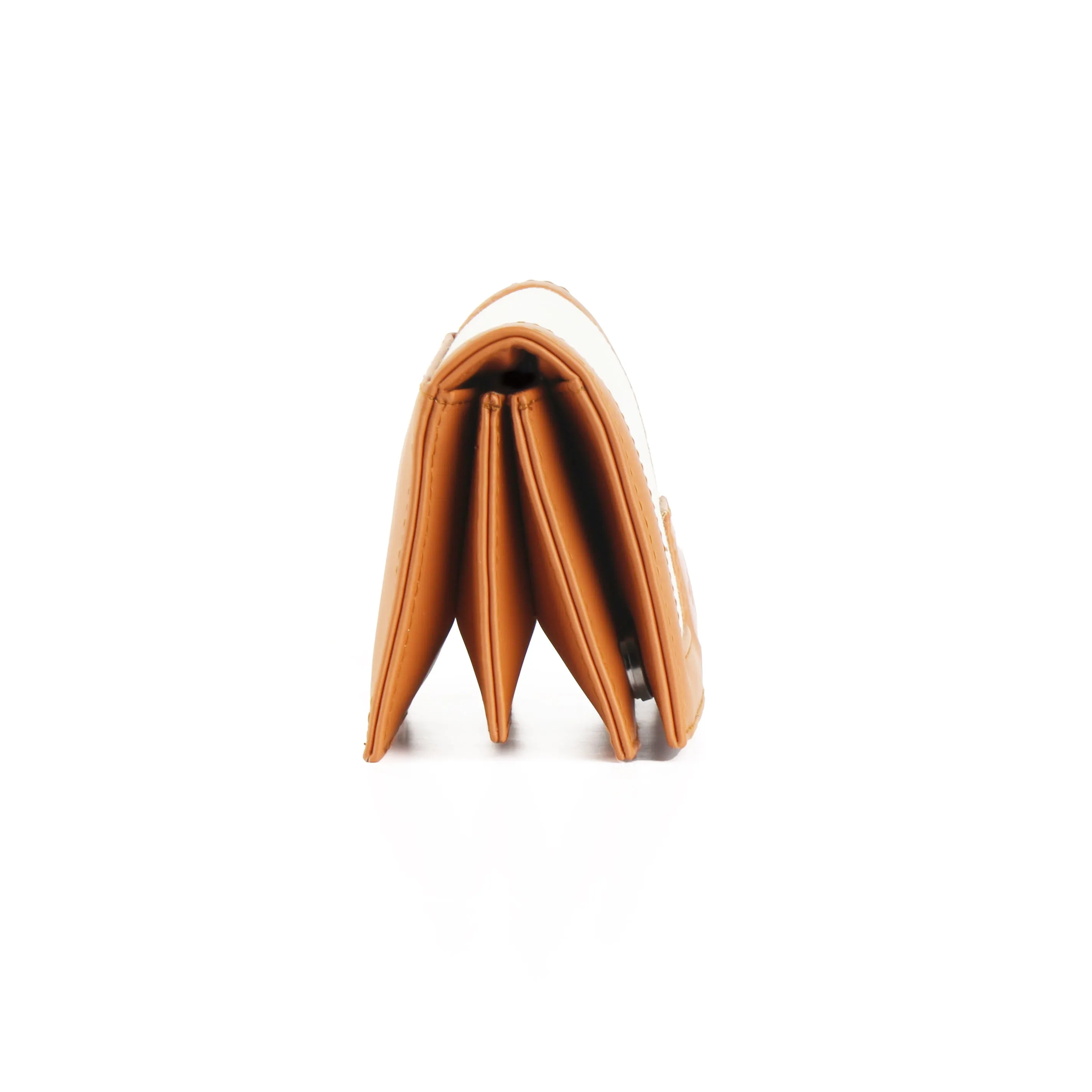Beige Sleek Elegance Fold Wallet - Playful Kawaii Critter Charm