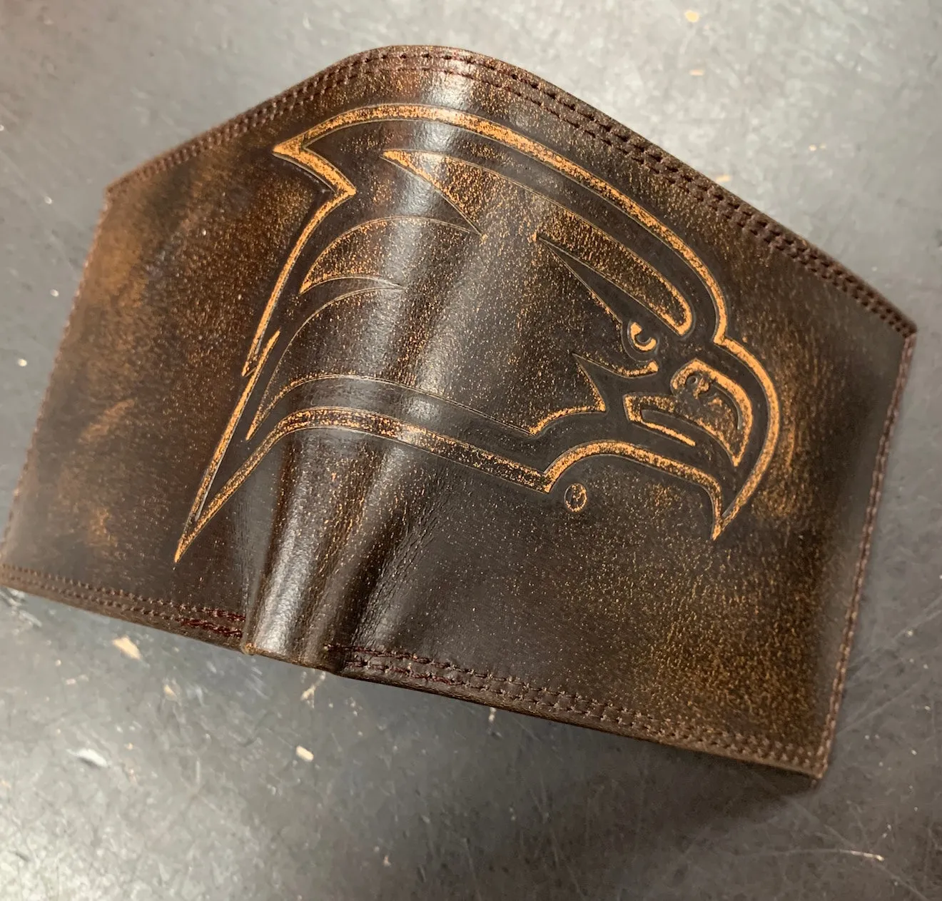 Bill Fold Passcase Wallet - Burnished Antique Leather
