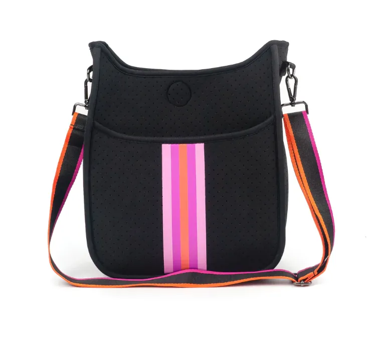Black Bag Pink Strip Neoprene