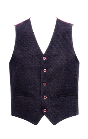 Burgundy Wool Texture Vest