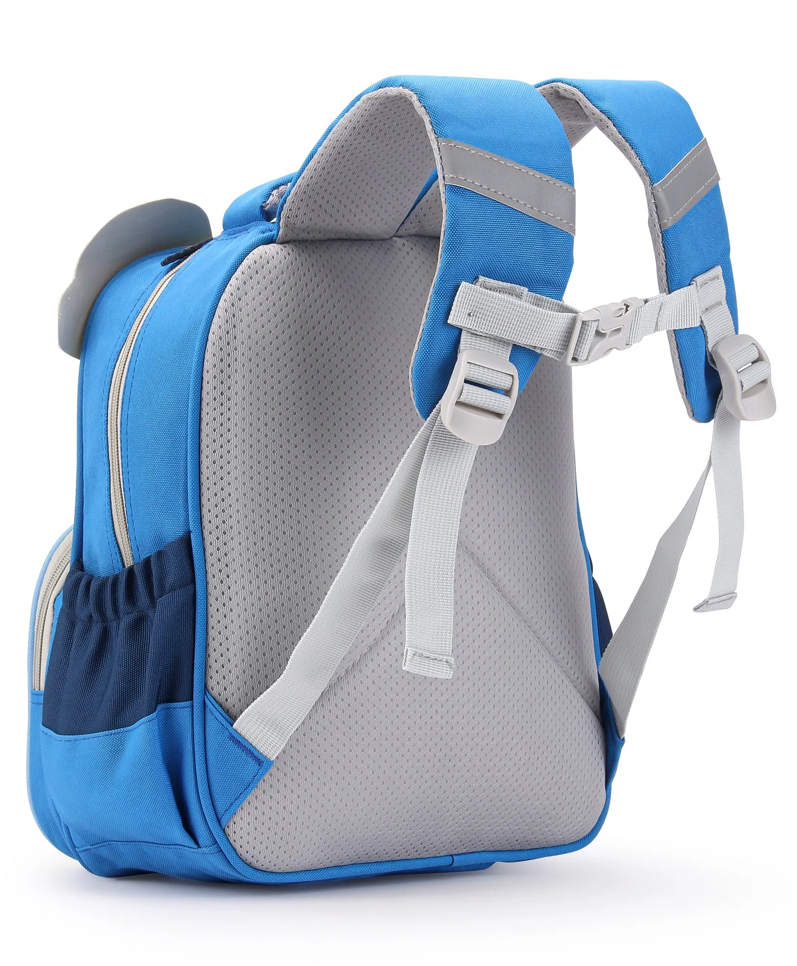 Cap Applique Dinosaur Print Backpack - Light Blue