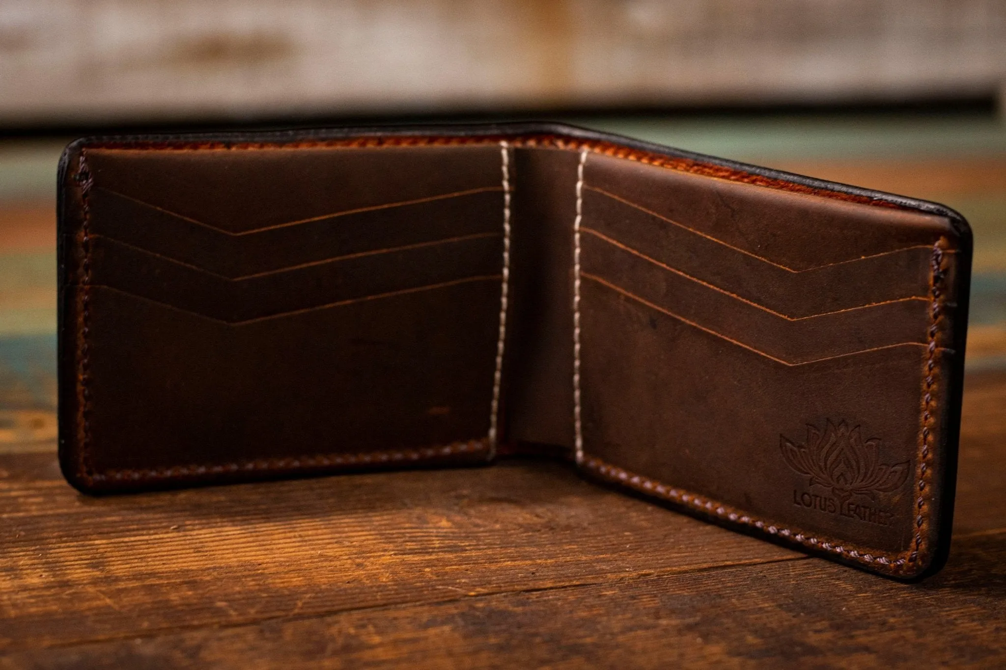 Cats Under the Stars Inspired Cyclops - Men's - Hand Tooled Leather Wallet