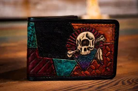 Cats Under the Stars Inspired Cyclops - Men's - Hand Tooled Leather Wallet