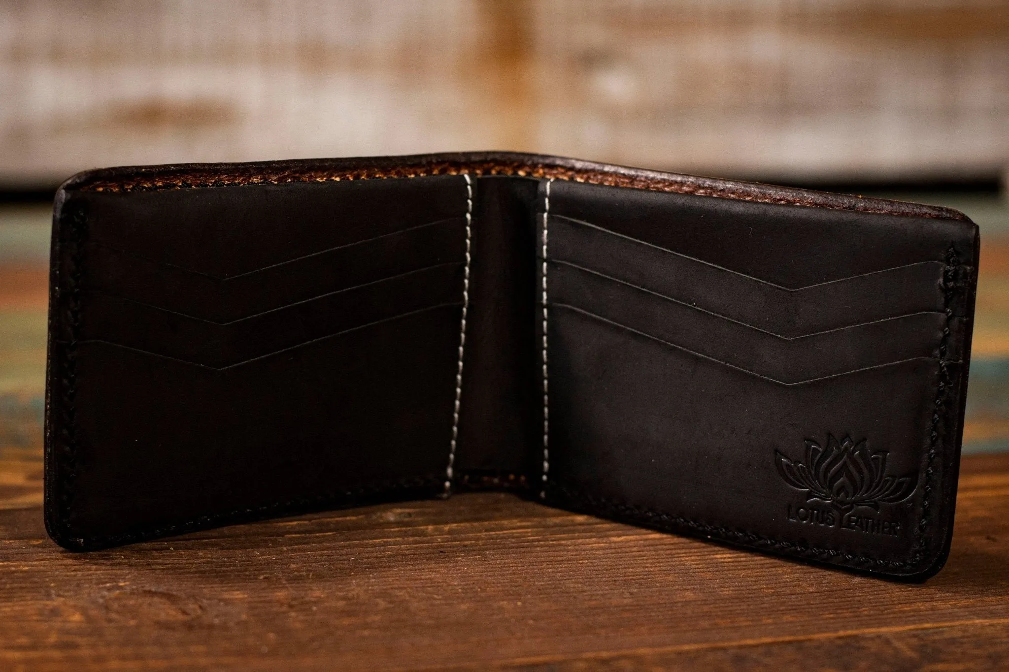Cats Under the Stars Inspired Cyclops - Men's - Hand Tooled Leather Wallet