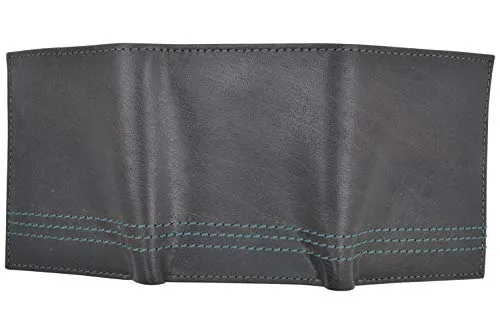 Cazoro Extra Capacity Trifold 2 ID Window Wallet for Men RFID Blocking Genuine Leather Wallet