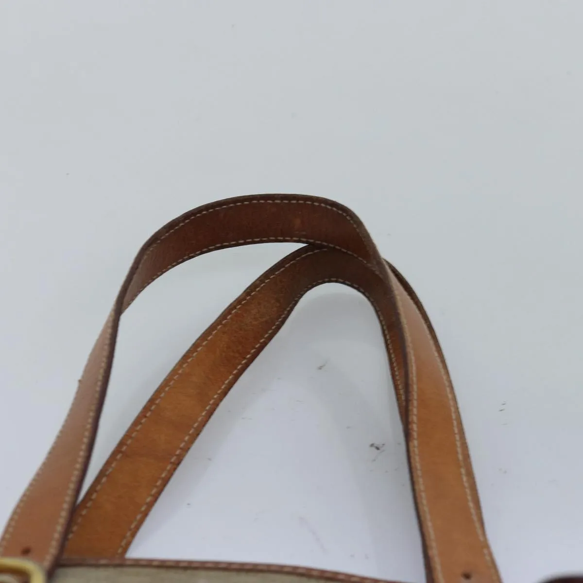 CELINE Macadam Canvas Tote Bag Beige Auth yk12586
