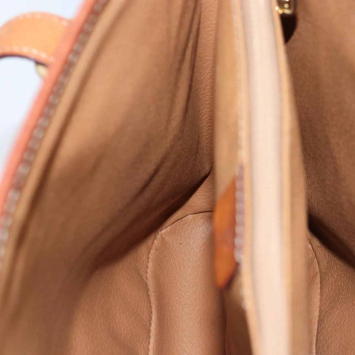 CELINE Macadam Canvas Tote Bag Beige Auth yk12586