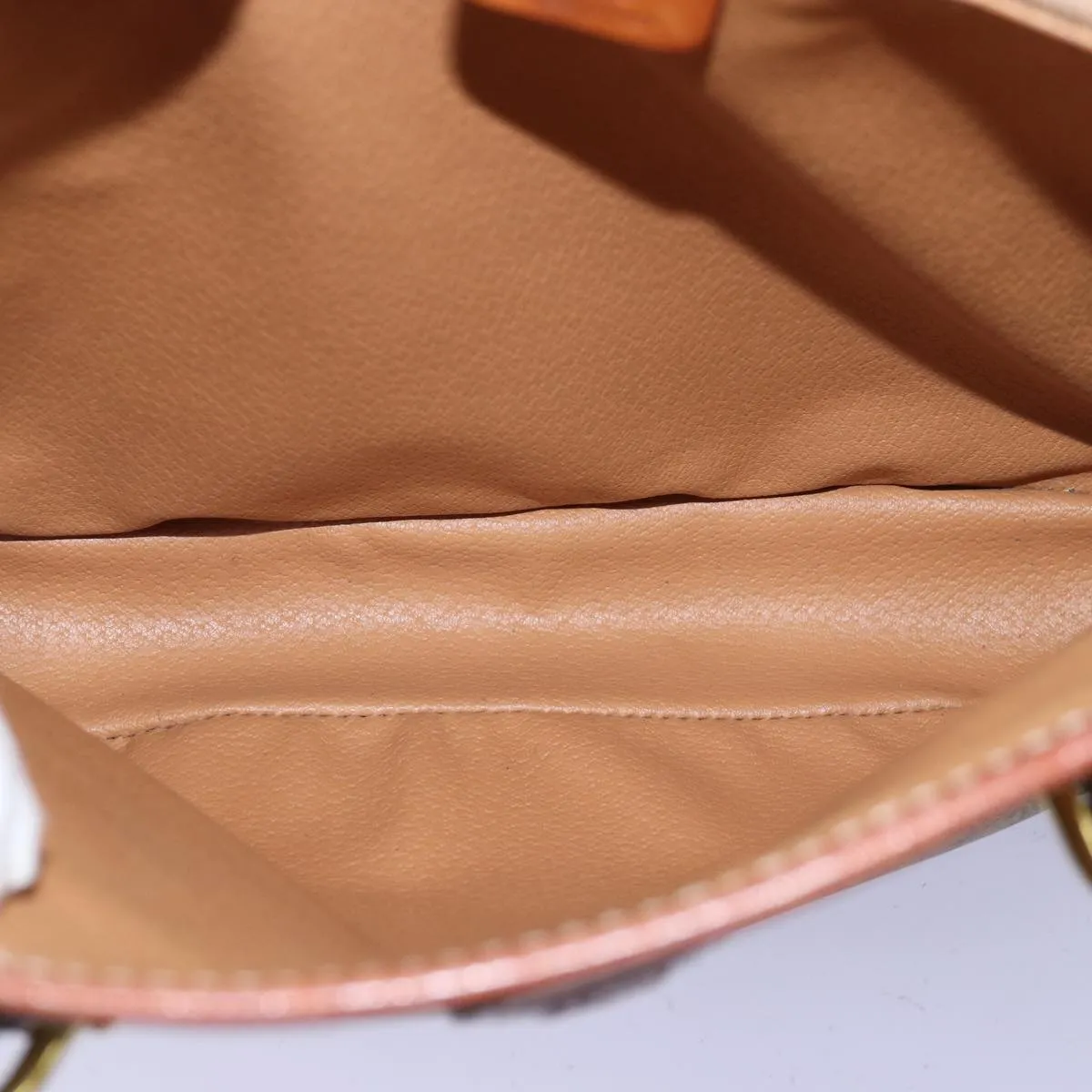 CELINE Macadam Canvas Tote Bag Beige Auth yk12586