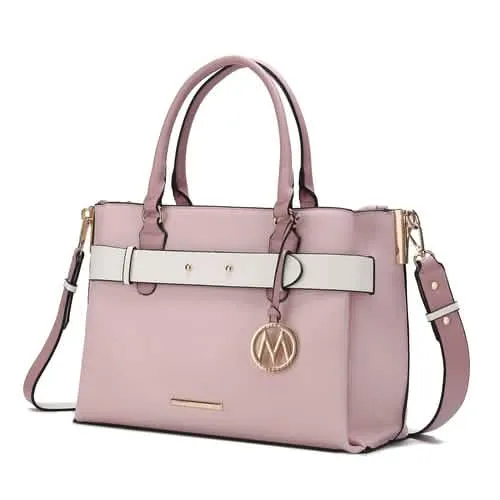 Chic Jamie Vegan Leather Satchel Bag