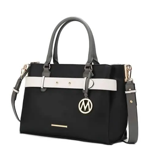 Chic Jamie Vegan Leather Satchel Bag
