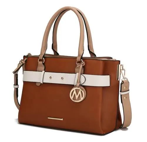 Chic Jamie Vegan Leather Satchel Bag