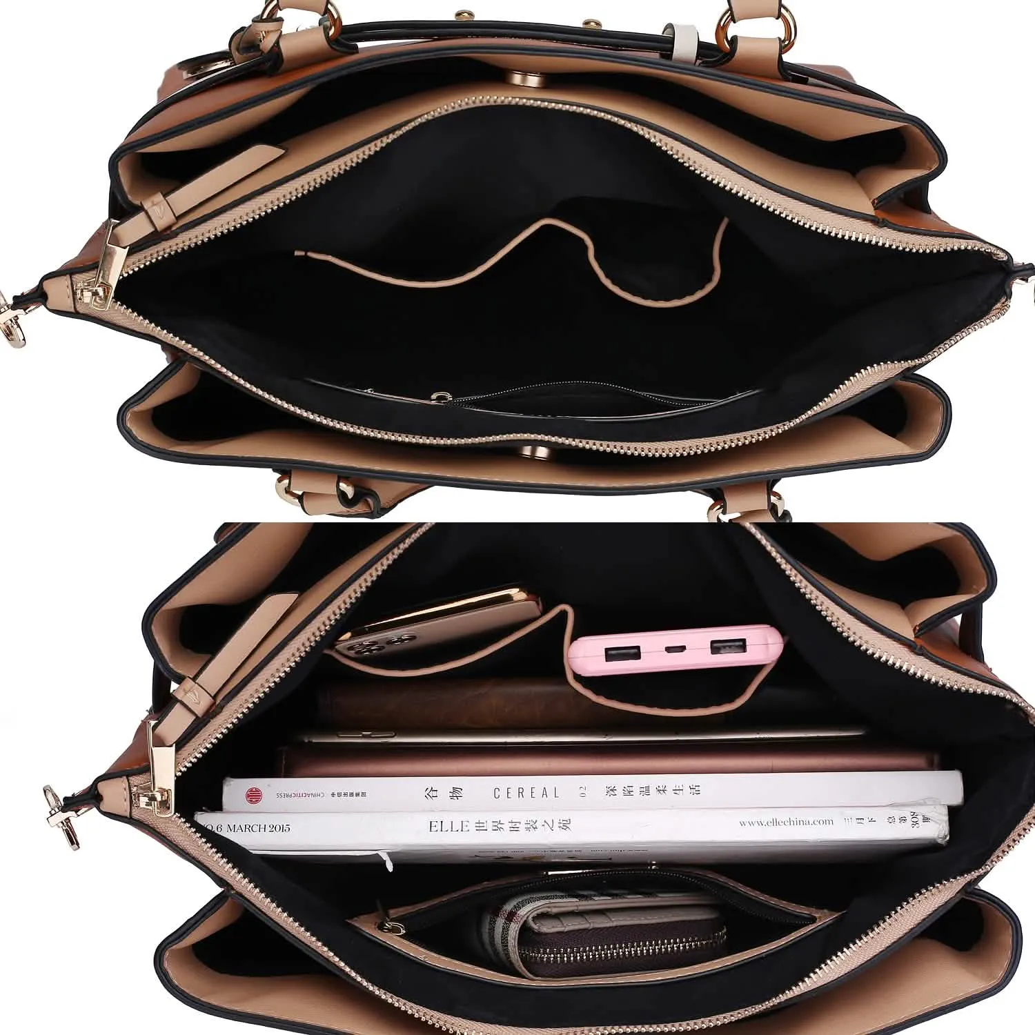 Chic Jamie Vegan Leather Satchel Bag