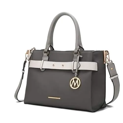 Chic Jamie Vegan Leather Satchel Bag