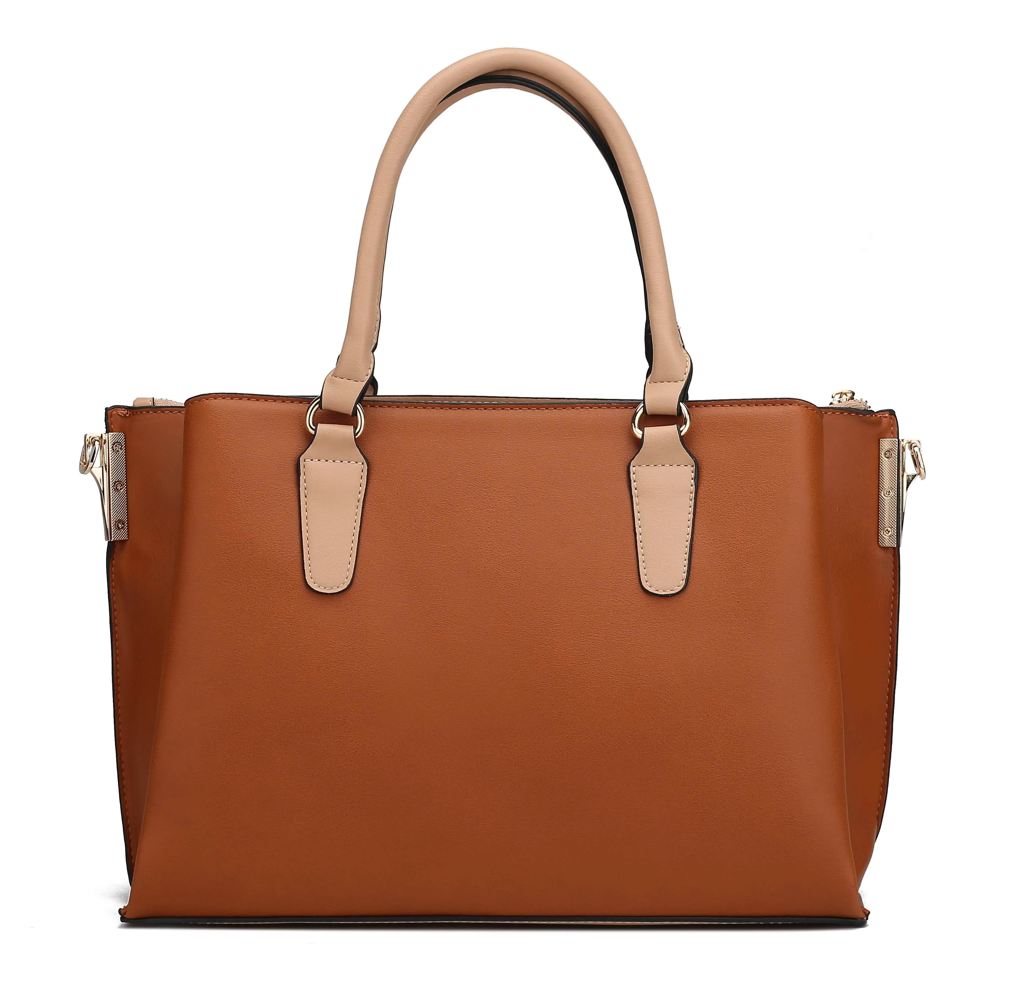 Chic Jamie Vegan Leather Satchel Bag