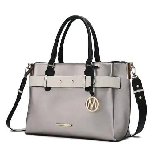Chic Jamie Vegan Leather Satchel Bag