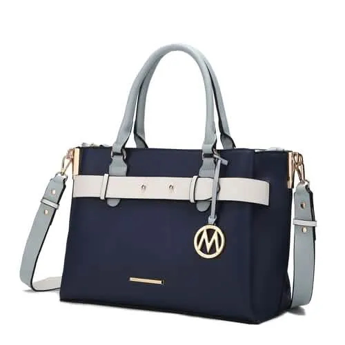 Chic Jamie Vegan Leather Satchel Bag