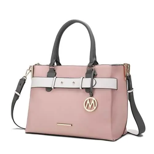 Chic Jamie Vegan Leather Satchel Bag