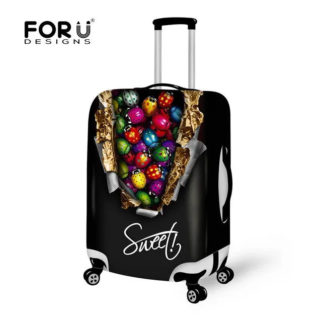 Chocolate Sweets Style Travel Luggage Accessories for Suitcase Protector Cover Bags for Case, Elastic Luggage Cover for Men Women