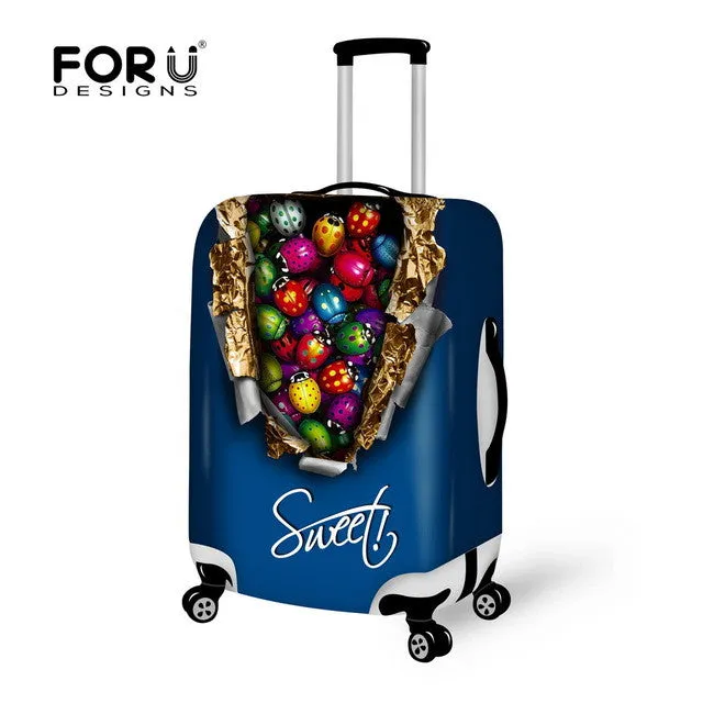Chocolate Sweets Style Travel Luggage Accessories for Suitcase Protector Cover Bags for Case, Elastic Luggage Cover for Men Women