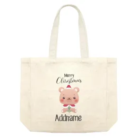 Christmas Cute Animal Series Bear Merry Christmas Shopping Bag