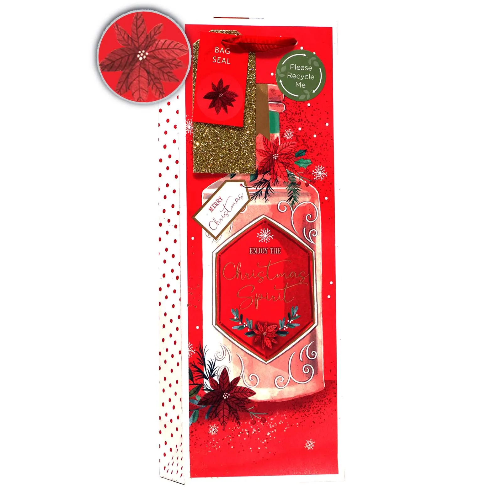 Christmas Festive Tipple Bottle Bag