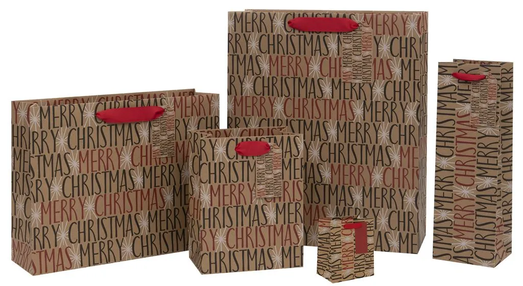 Christmas Gift Bag -  Large Shopper Merry Christmas