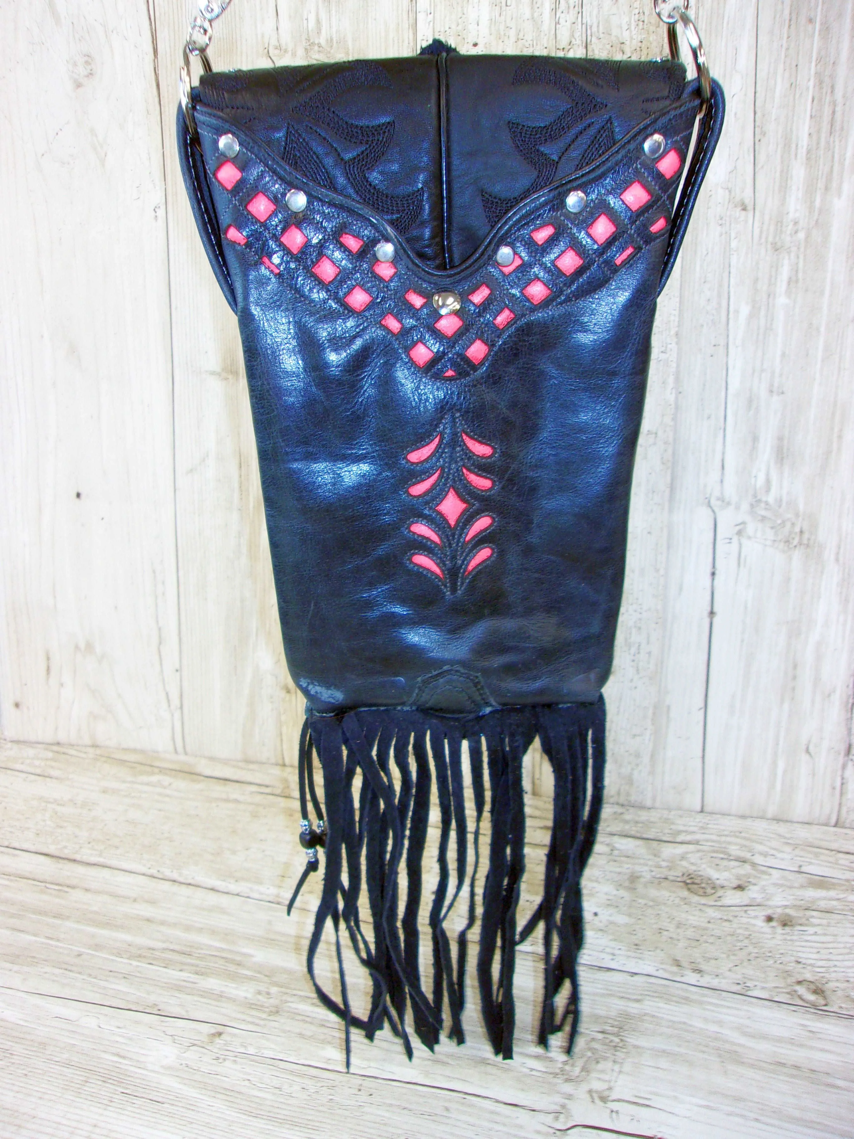 Cowboy Boot Crossbody Fringe Hipster Bag HP917