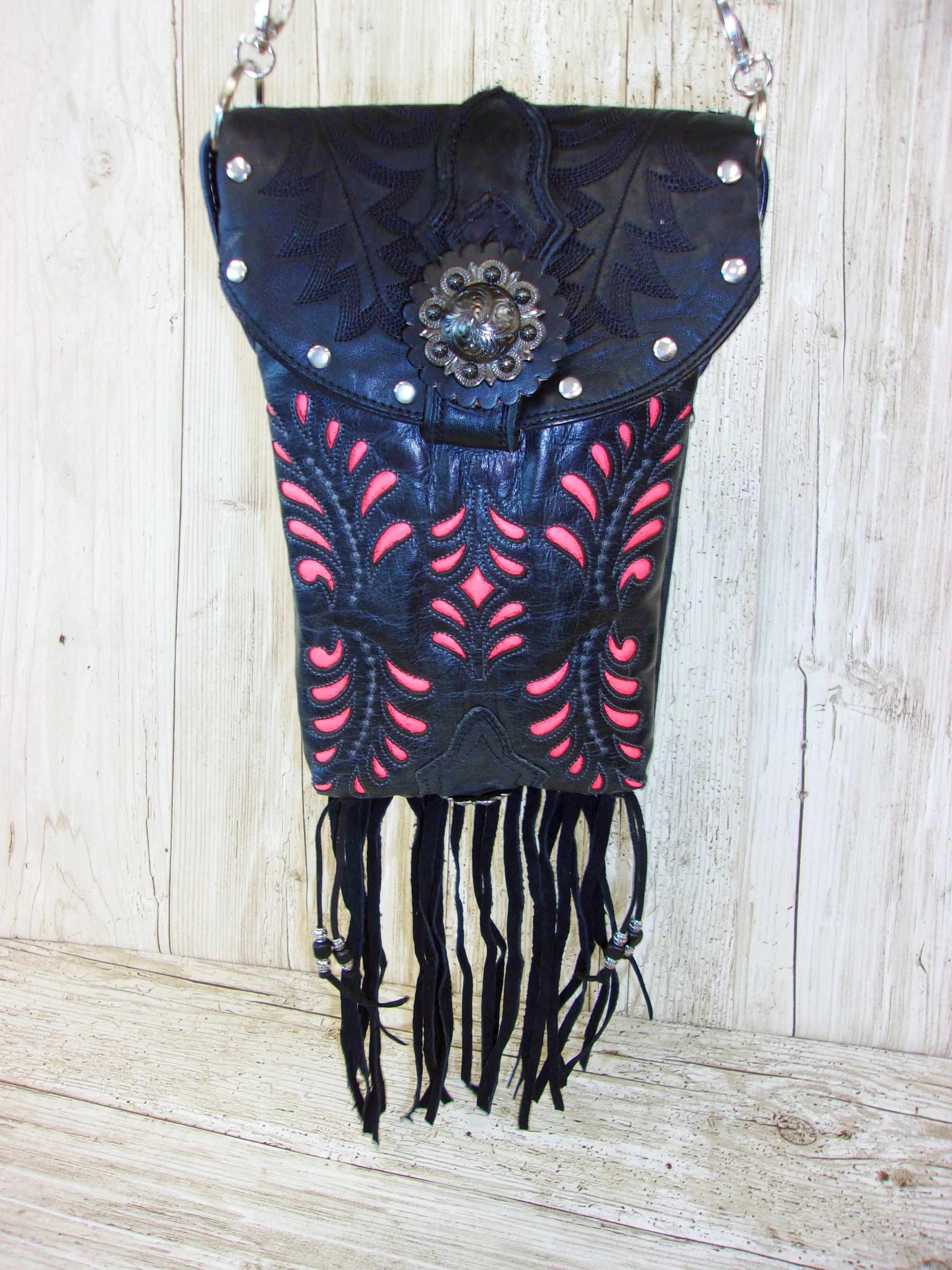Cowboy Boot Crossbody Fringe Hipster Bag HP917