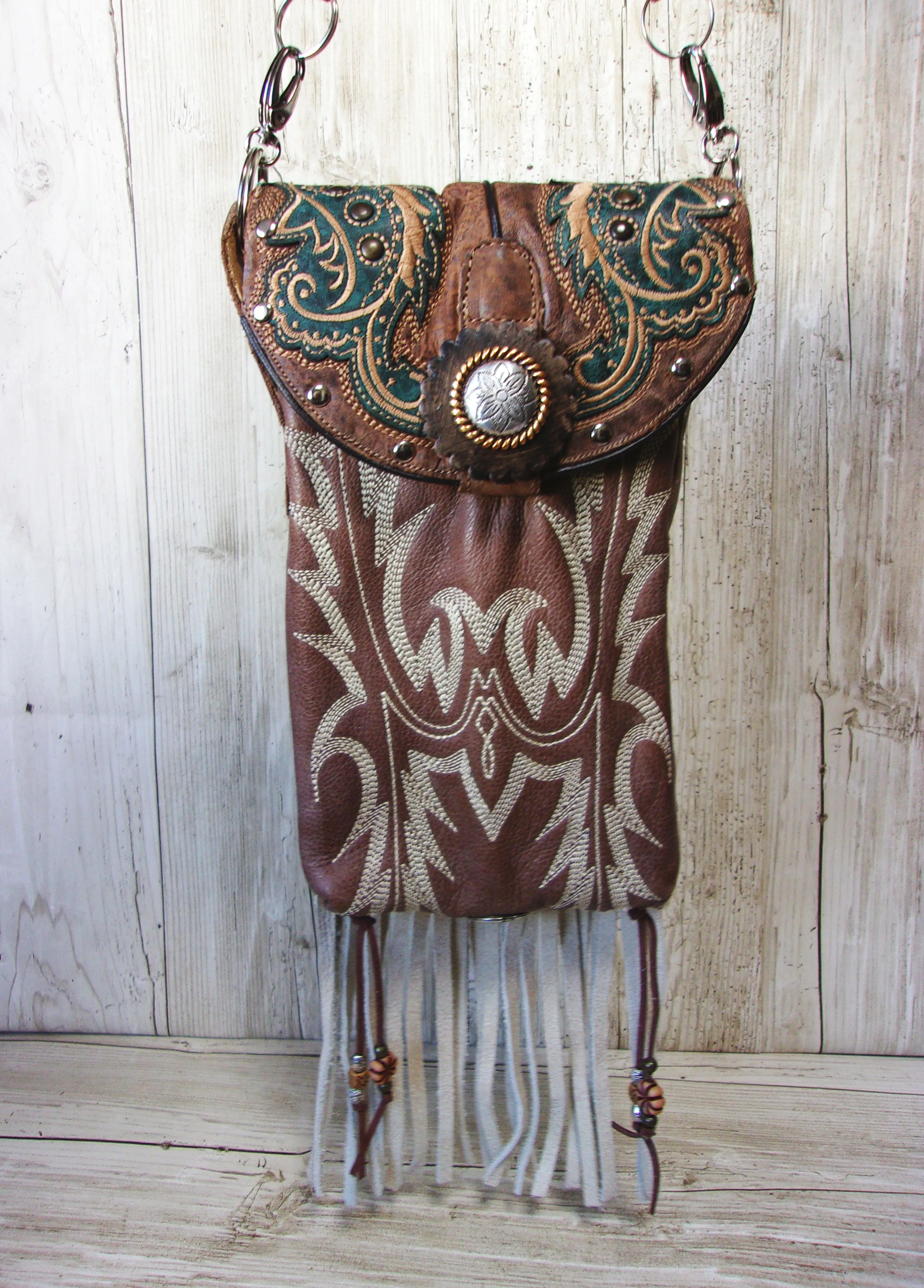 Cowboy Boot Crossbody Hipster Purse HP856