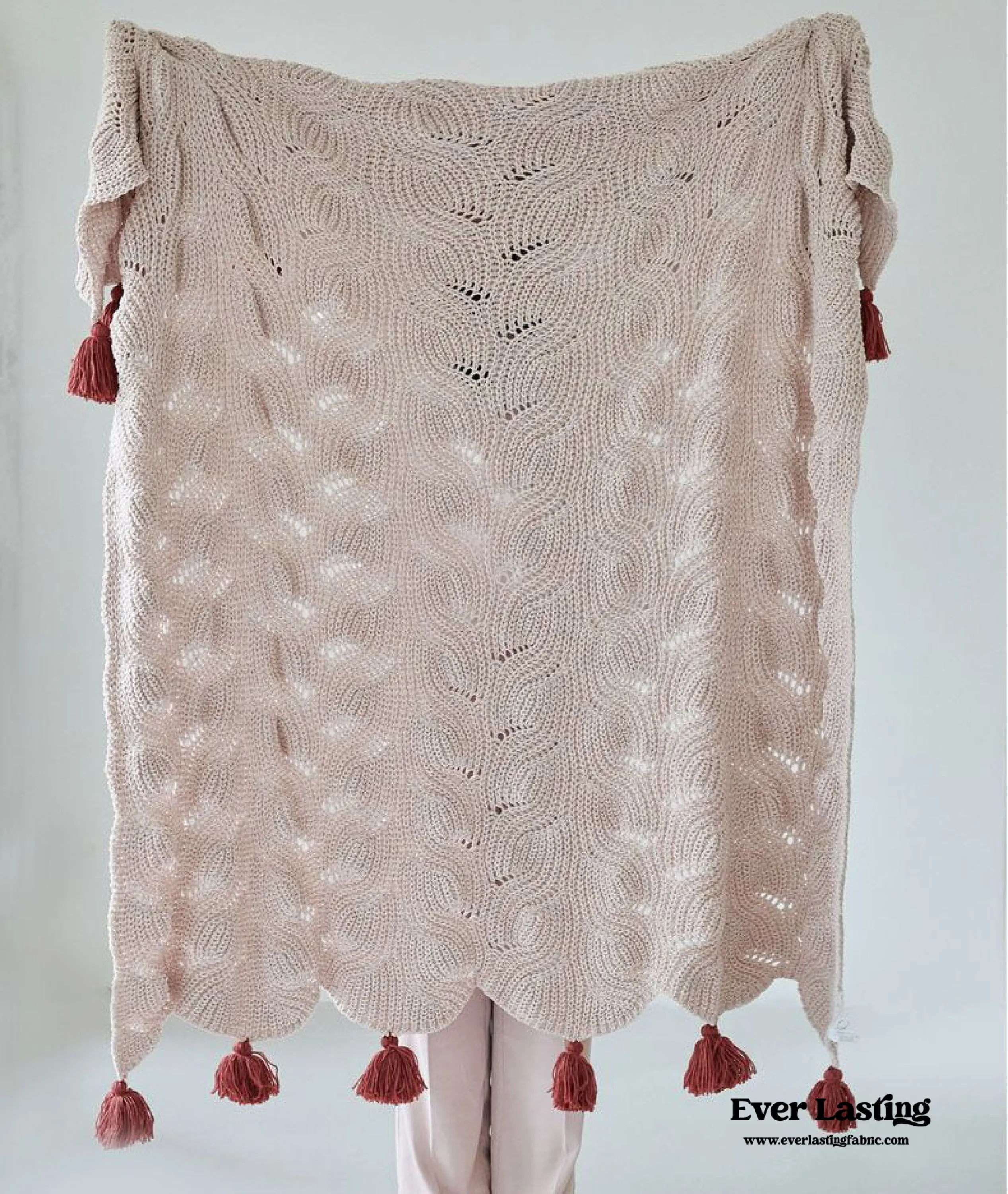 Cozy Knit Pom Pom Blanket (7 Colors)