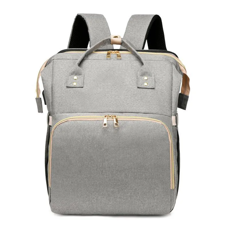 Diaper Bag Backpack With Expandable Play Area Changing Station - Large Capacity